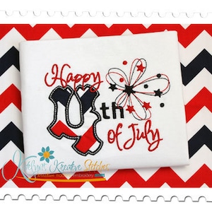 Happy 4th of July Applique