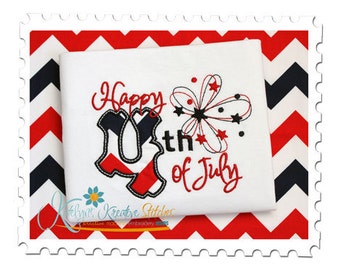 Happy 4th of July Applique