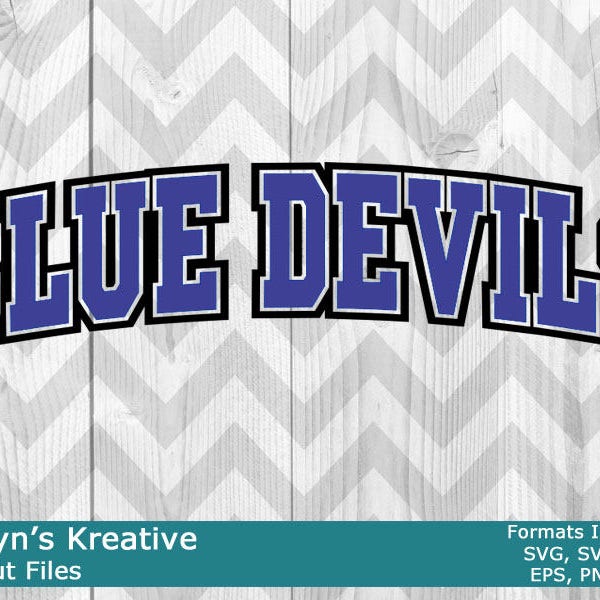 Blue Devils Arched SVG Files