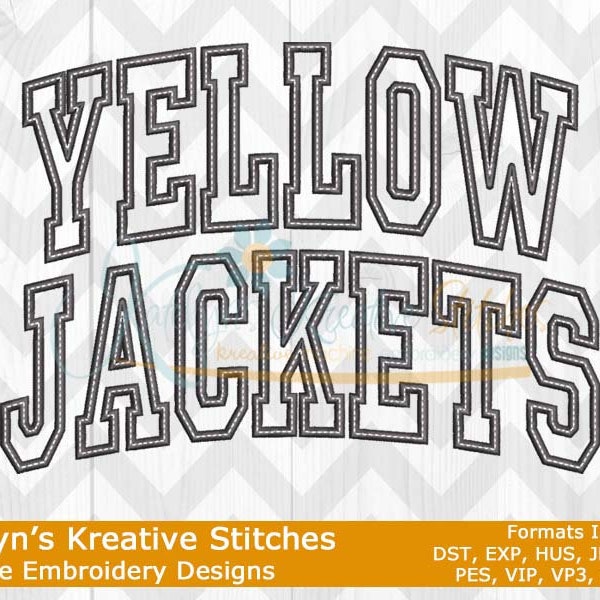 Yellow Jackets Arched (2 Rows)