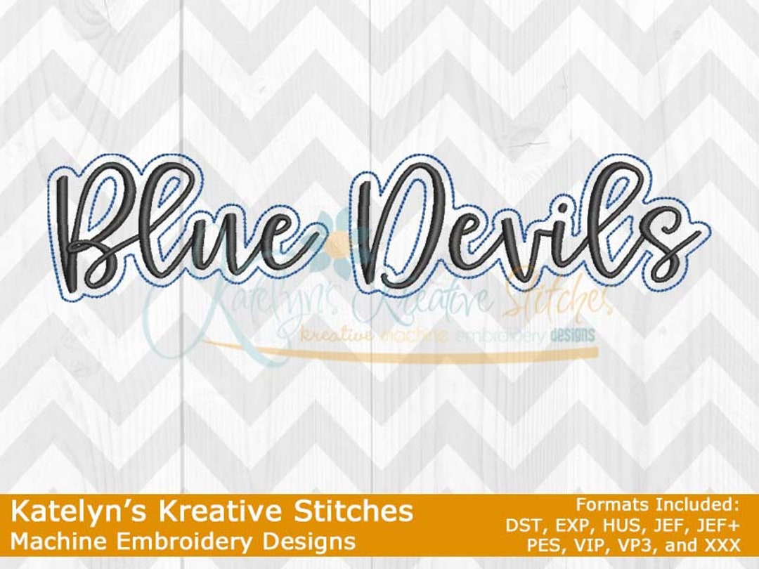 Blue Devils Script Machine Embroidery - 2022 Series - Etsy