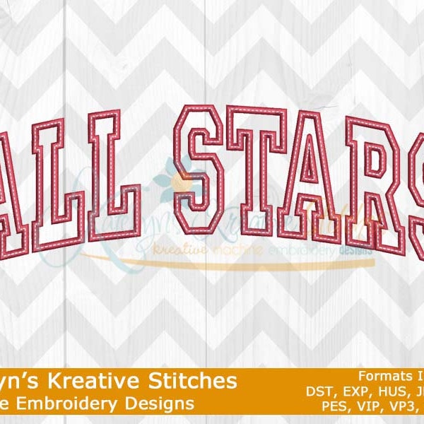 All Stars Arched Embroidery