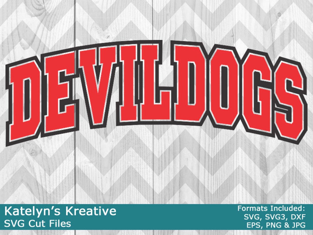 Devildogs Arched SVG Files - Etsy