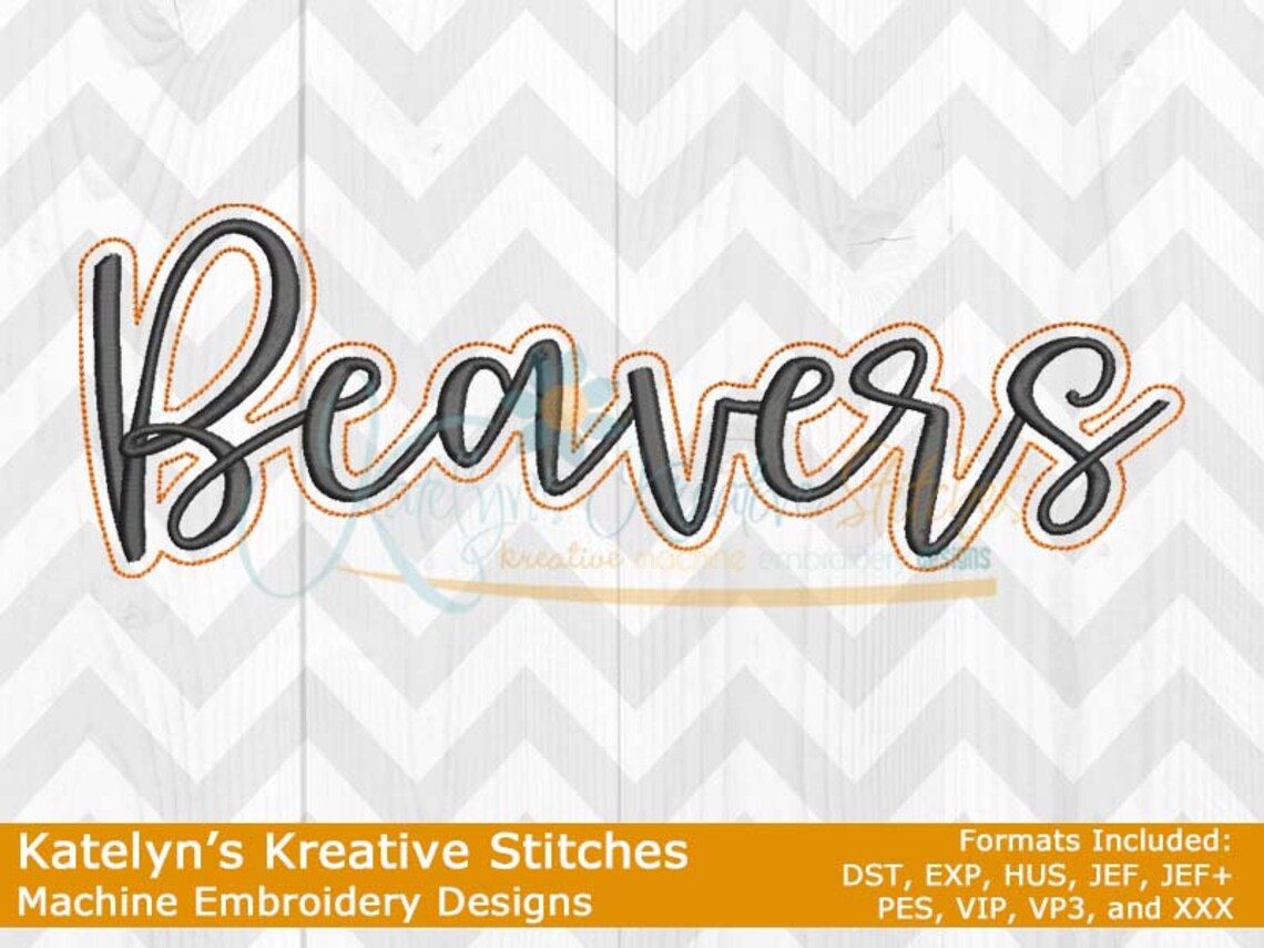 Beavers Script Machine Embroidery - 2022 Series - Etsy