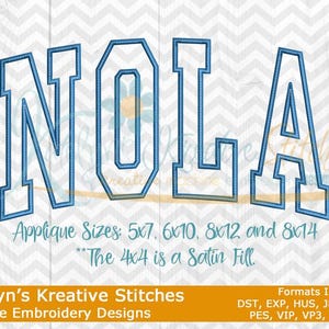 NOLA アーチ刺繍