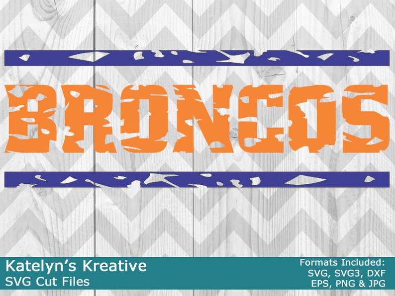 Broncos Distressed SVG Files