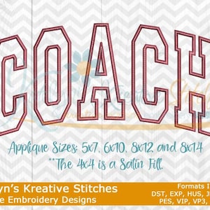 Coach Arched Embroidery