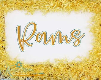 Rams Script Maschinenstickerei - 2022 Series