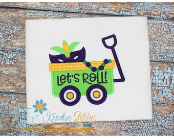 Mardi Gras Wagon Applique