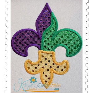 Mardi Gras Fleur de Lis Applique