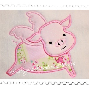 Flying Pig Applique
