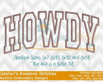 Howdy Arched Embroidery