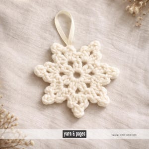crochet star snowflake pattern | crochet star coaster | crochet snowflake tag | gift easter decor | Ornament & Glass Coaster Pattern