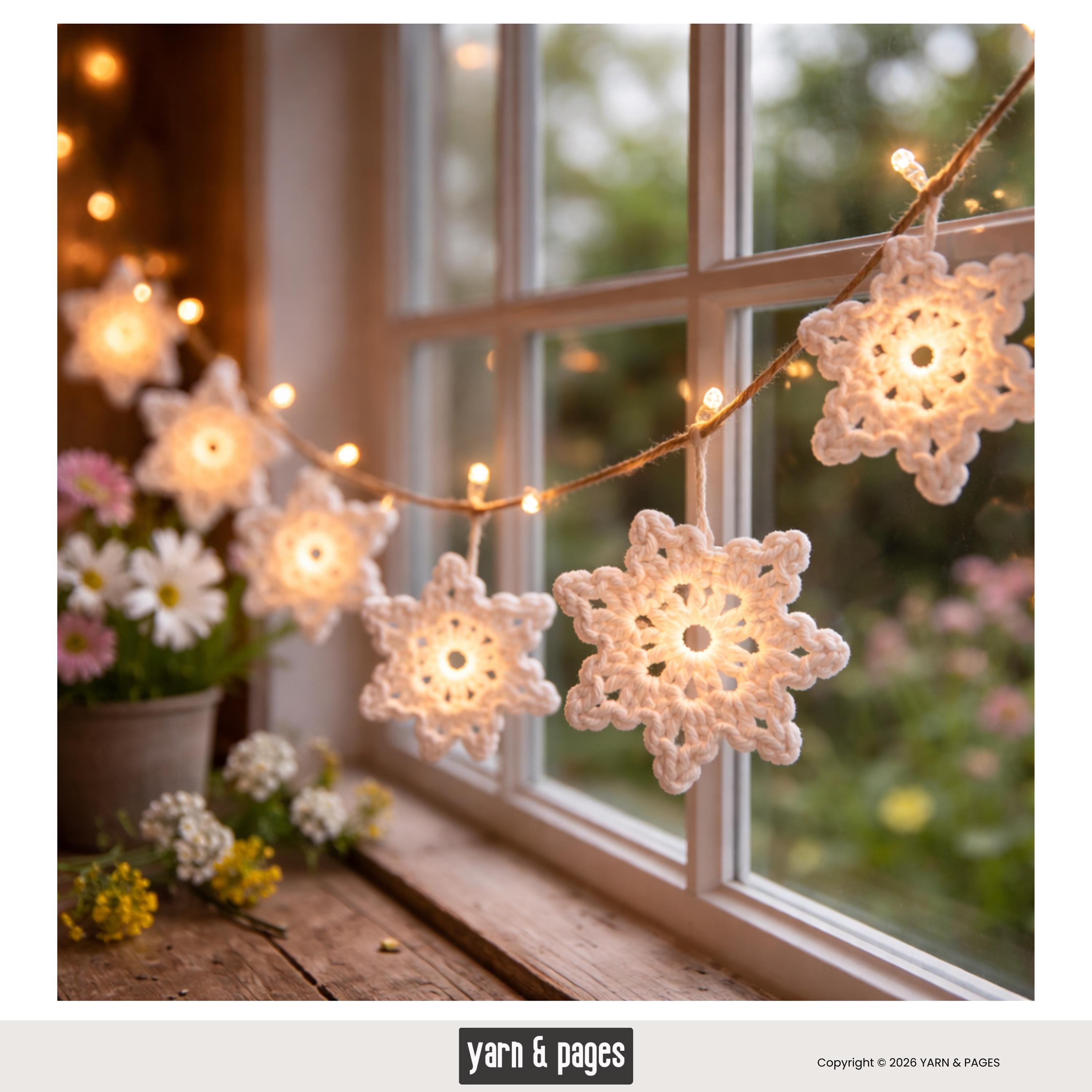 Crochet Star Doily Pattern PDF | Minimal Crochet Motif | Ornament
