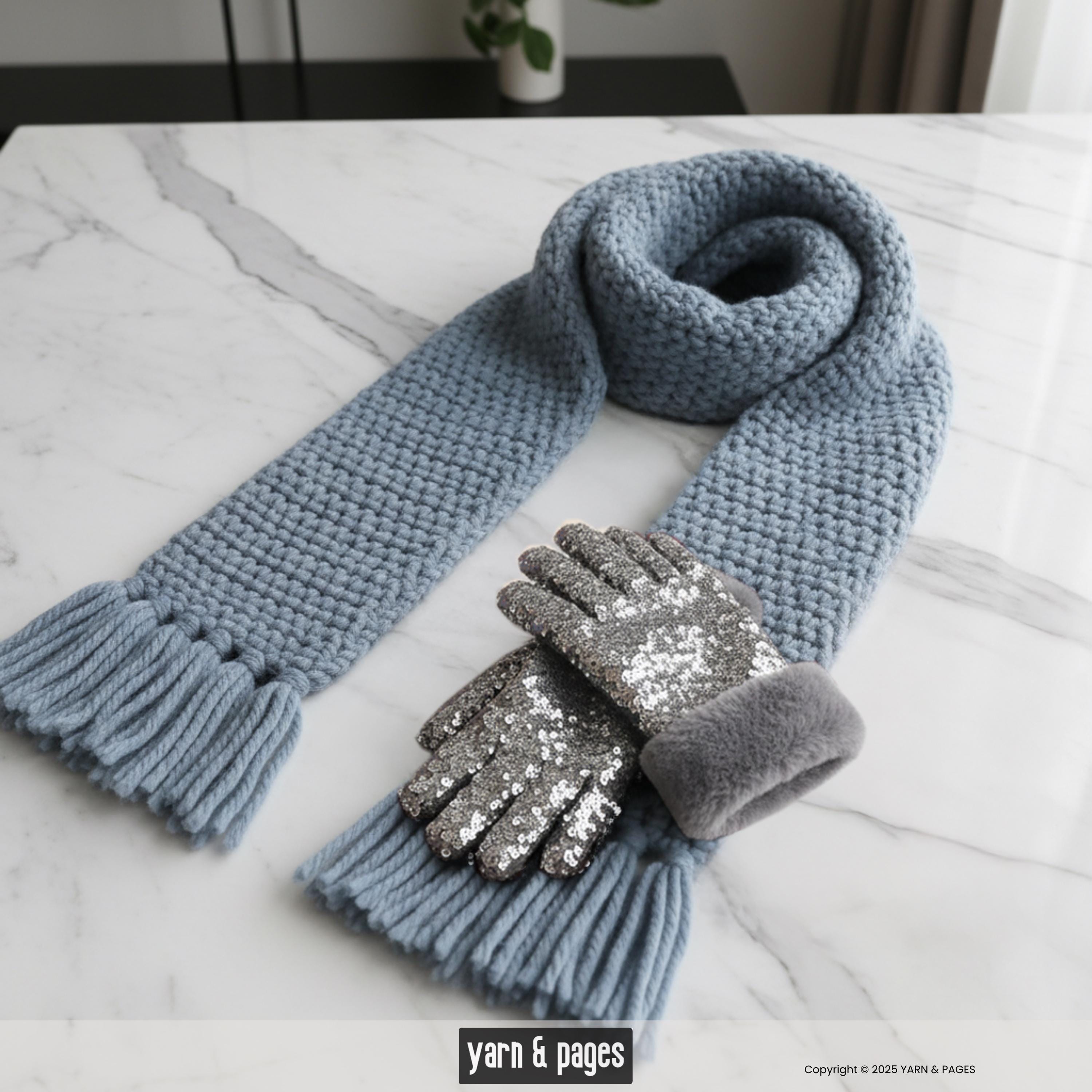 Beginner Crochet Scarf Pattern PDF | Textured Modern Scarf | Easy ...
