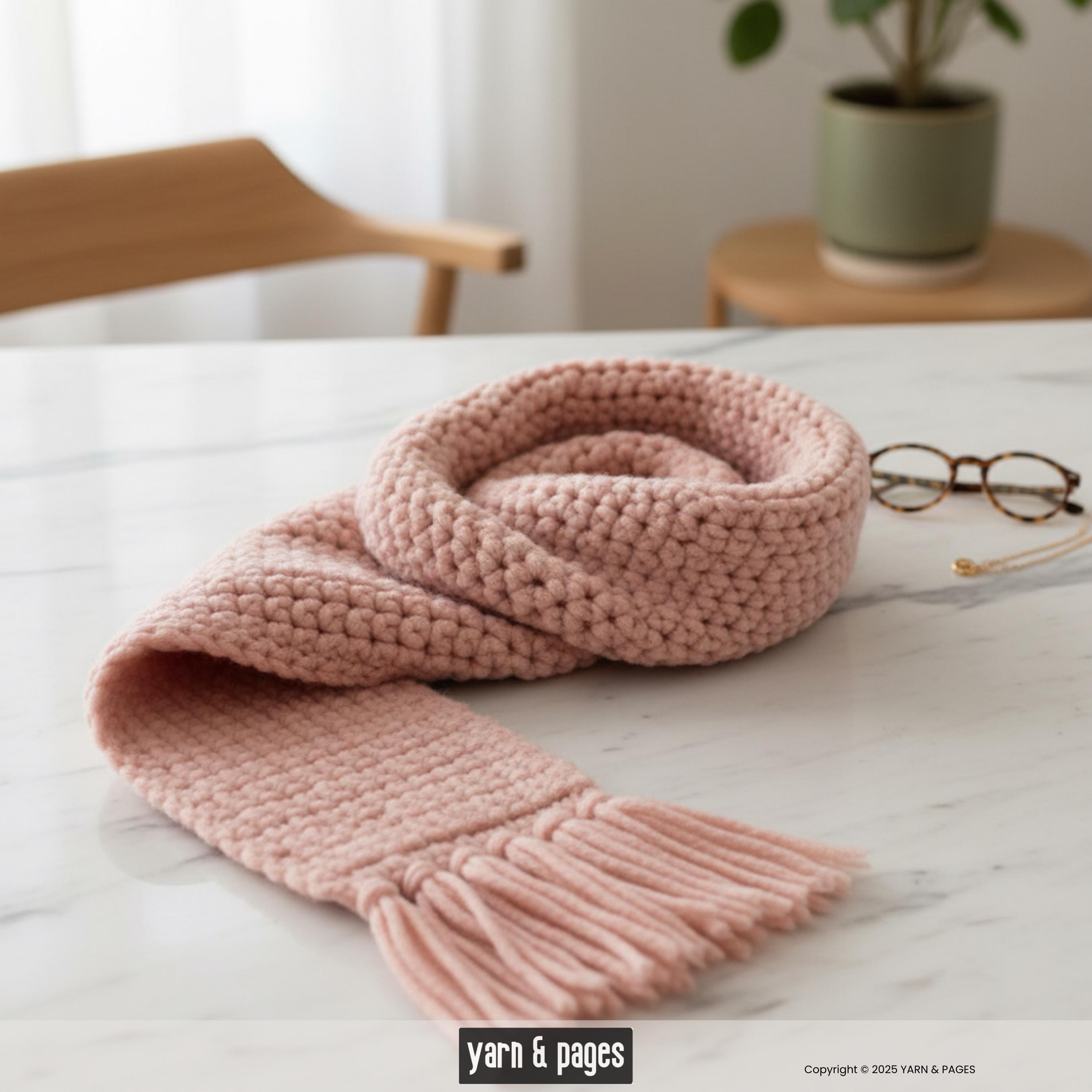 Beginner Crochet Scarf Pattern PDF | Textured Modern Scarf | Easy ...
