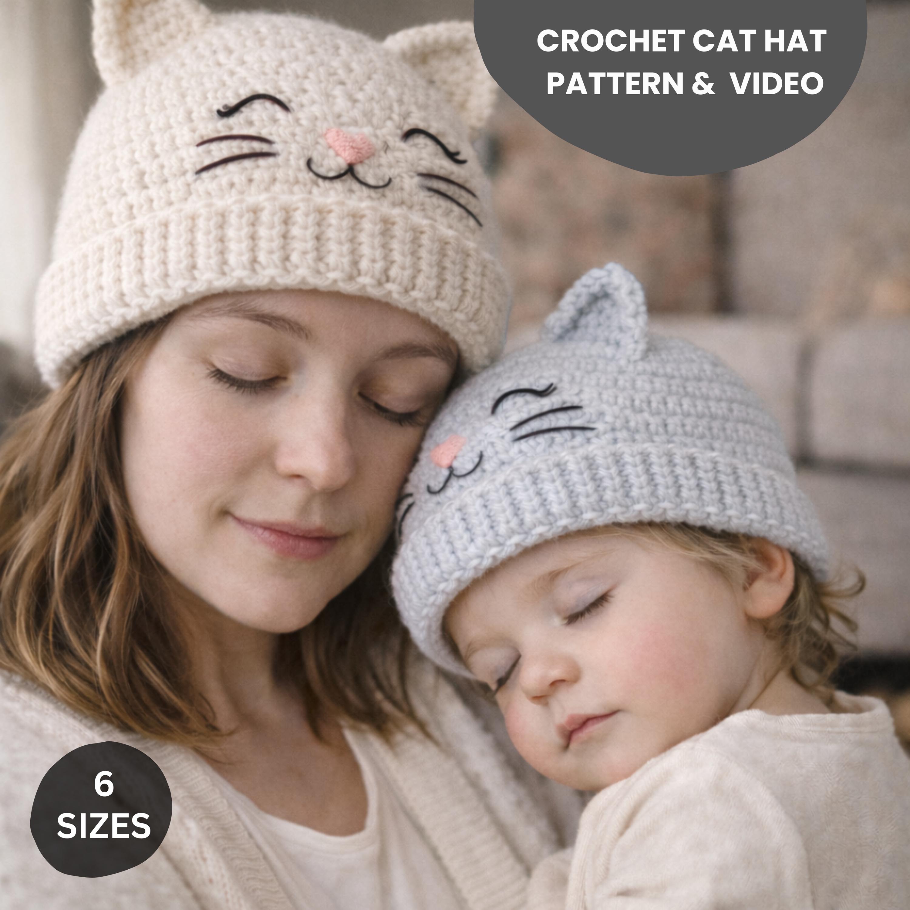 Cute Kitty Beanie Pattern with Video