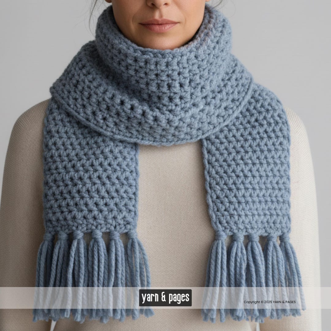 Beginner Crochet Scarf Pattern PDF | Textured Modern Scarf | Easy ...