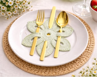 Flower Crochet Coaster Pattern | Cutlery Holder (PDF Pattern ) | Mothers day crochet gift