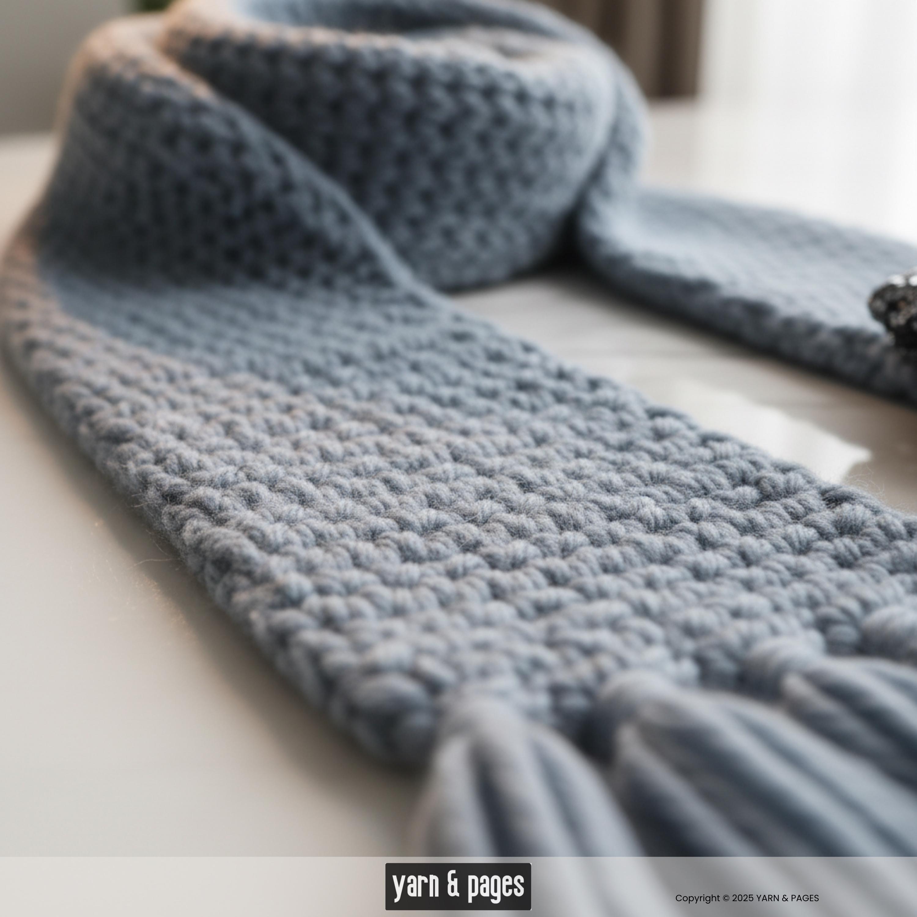 Beginner Crochet Scarf Pattern PDF | Textured Modern Scarf | Easy ...