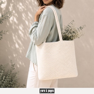 Easy Crochet Tote Bag Pattern | 3 Sizes Included |Beginner Friendly PDF | Minimalist Everyday Bag | Crochet Market Bag