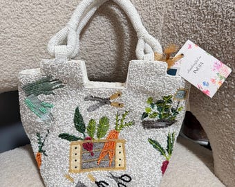 NEW Handcrafted In India veggie garden vegetable garden beaded purse viral