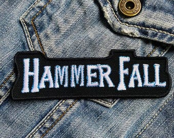 Hammerfall Blue Silver Power Metal Band 382209 Embroidered Patch Badge Applique Iron on