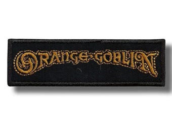 オレンジゴブリン刺繍パッチバッジアイロン接着アップリケ 42ba7a