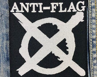 Anti Flag Red Embroidered Patch Badge Applique Iron on
