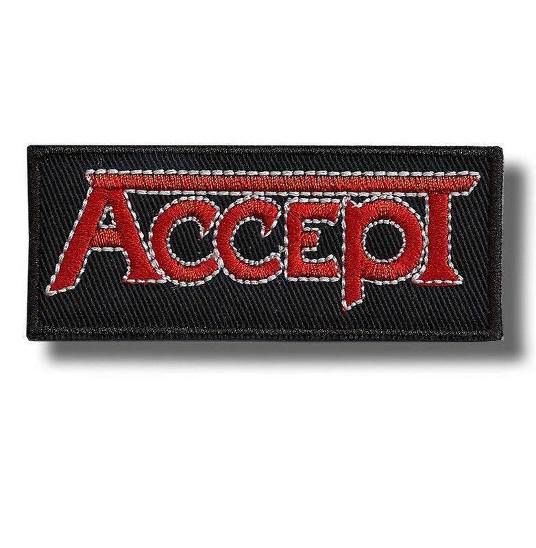Accept Embroidered Patch Badge Iron on Applique E837e3 - Etsy