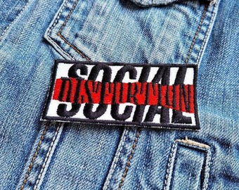 Social Distortion Red Black 383063 Embroidered Patch Badge Applique Iron on