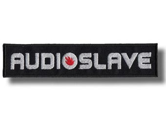 Écusson brodé Audioslave, fer sur appliqué eb3aa0