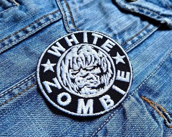 White Zombie Embroidered Patch Badge Applique Iron on