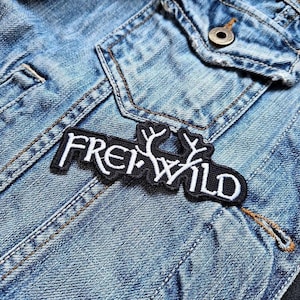Freiwild Silver 382143 Broderad Tyglapp Märke Applikation Stryk-på