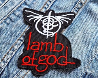 Lamb Of God Heavy Metal Band 1 382386 Embroidered Patch Badge Applique Iron on