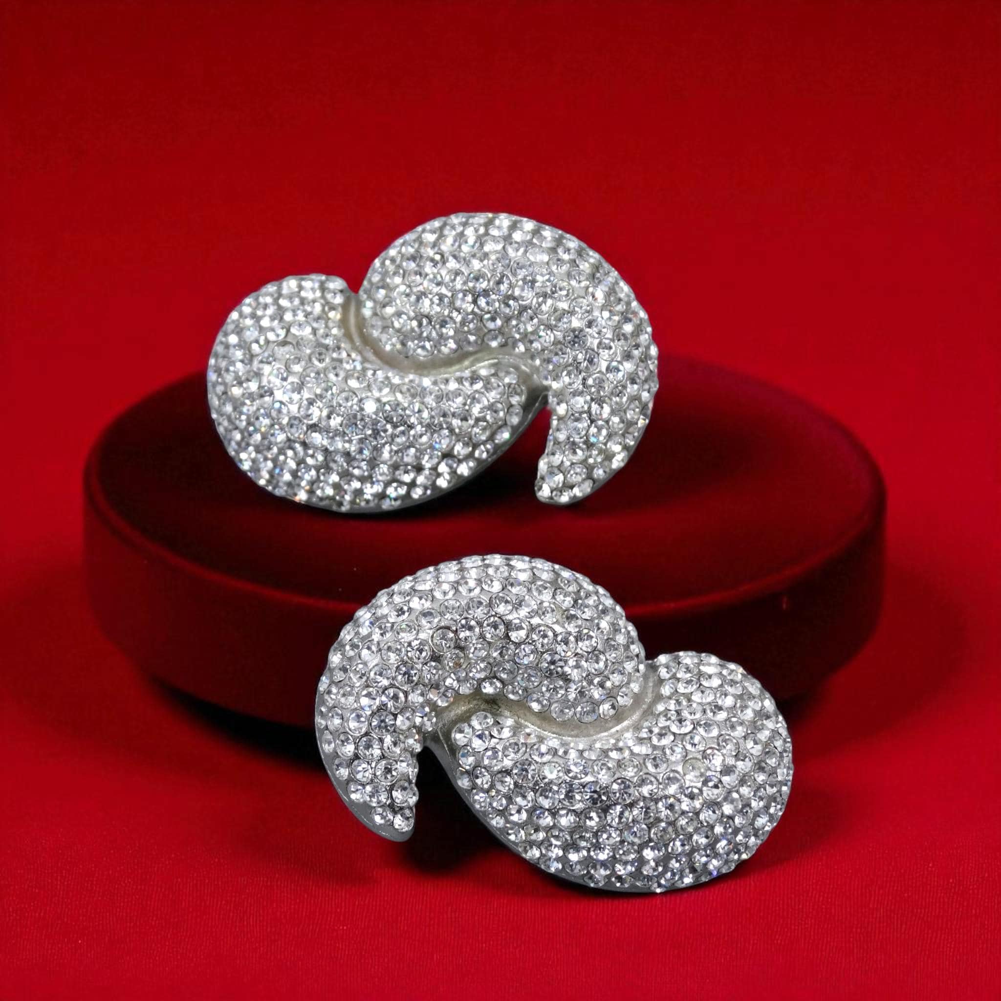 JARIN KASI Vintage 1980's Pave Swarovski Crystal Rhinestone