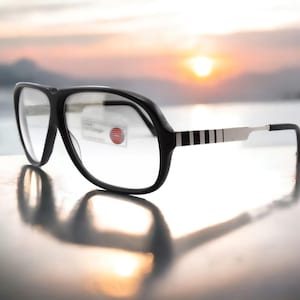SERENGETI SIMBA 5116M Corning Optics BLACK Geometric Sunglasses N.W.T Vintage New Old Stock!