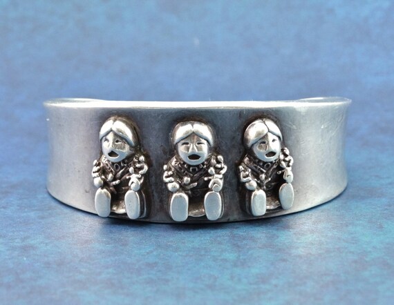 CAROL FELLEY STORYTELLER Wide Cuff Bracelet Sterling Silver 45g Charles Trujillo Sunrise Hallmark Vintage Etsy Canada