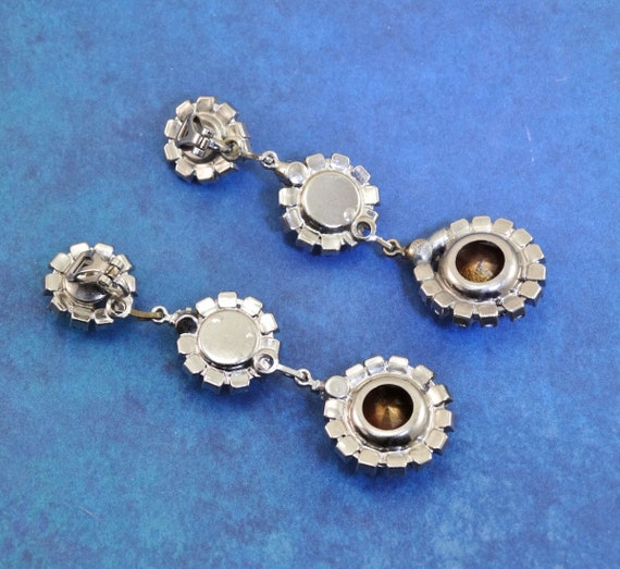 Dazzling Dramatic Vintage Rhinestone Crystal Dang… - image 4