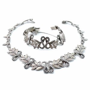 Vintage Geronimo &quot;Jeronimo&quot; Fuentes Margot de Taxco Designer Necklace Bracelet Sterling Silver 96g.