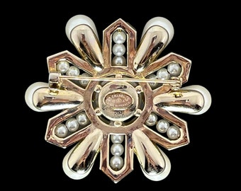 Chanel Crystal Brooch CC Logo Multicolor Gold Metal Small