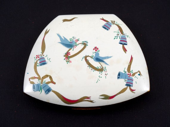 Vintage 40s Elgin American Enamel Powder Compact