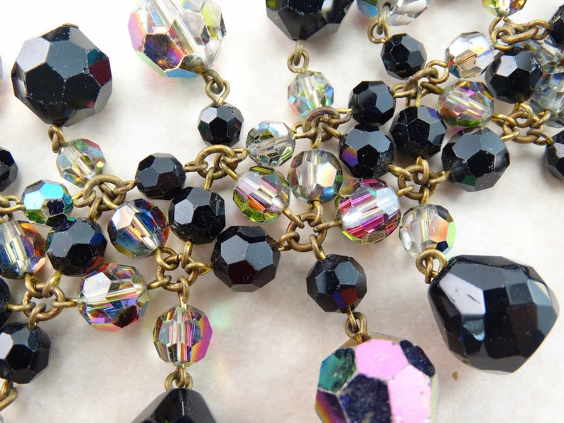 RARE Vintage 1960's Francoise Montague France, INCREDIBLE French Crystal Collarette Necklace image 5