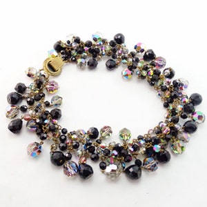 RARE Vintage 1960's Francoise Montague France, INCREDIBLE French Crystal Collarette Necklace image 3