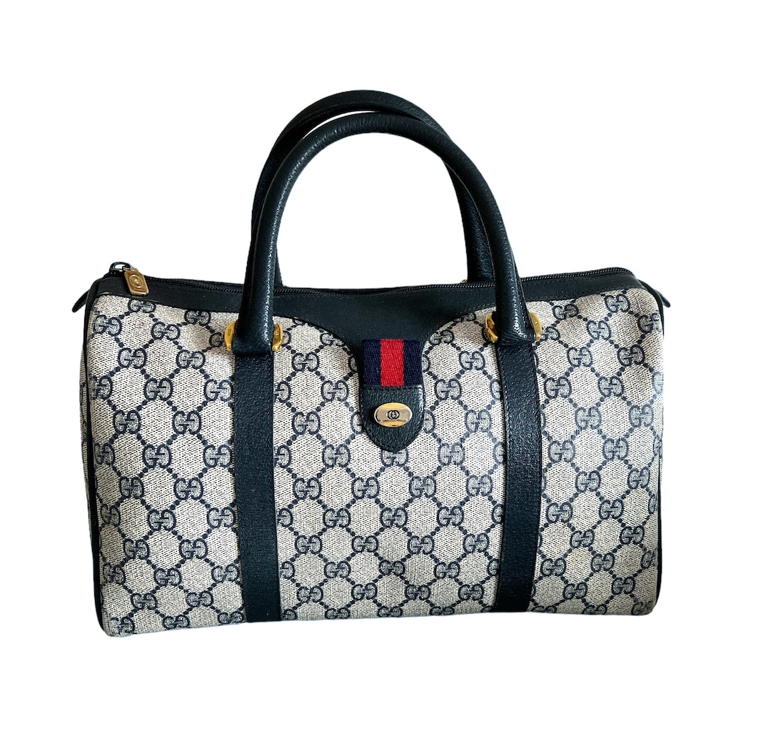 Vintage GUCCI Boston Bag - Sherry Line - GG Monogram