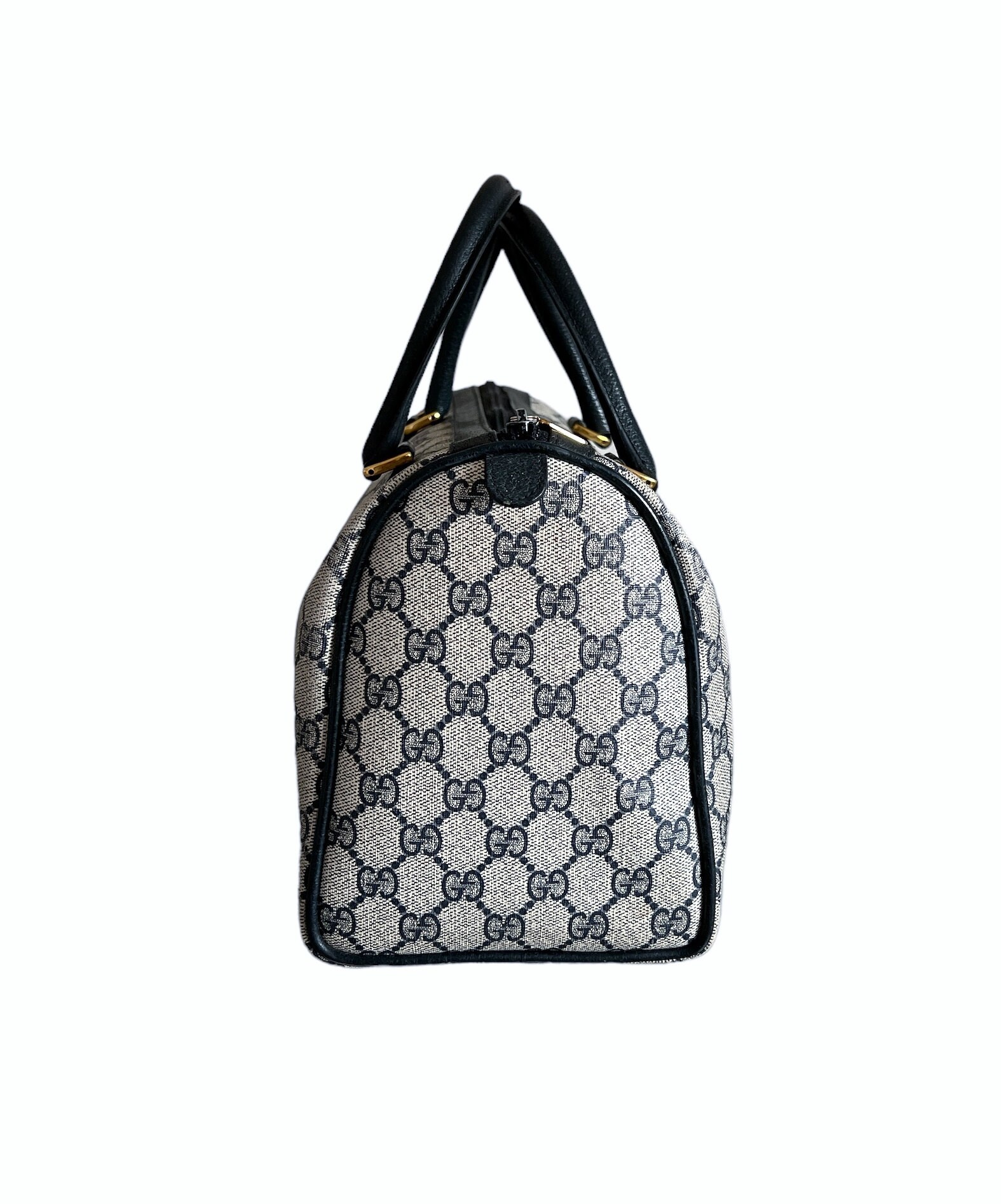 Vintage GUCCI Boston Bag - Sherry Line - GG Monogram