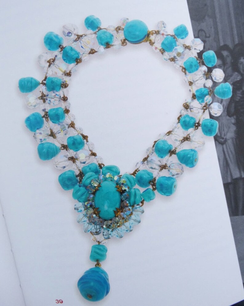 RARE Vintage 1960's Francoise Montague France, INCREDIBLE French Crystal Collarette Necklace image 8