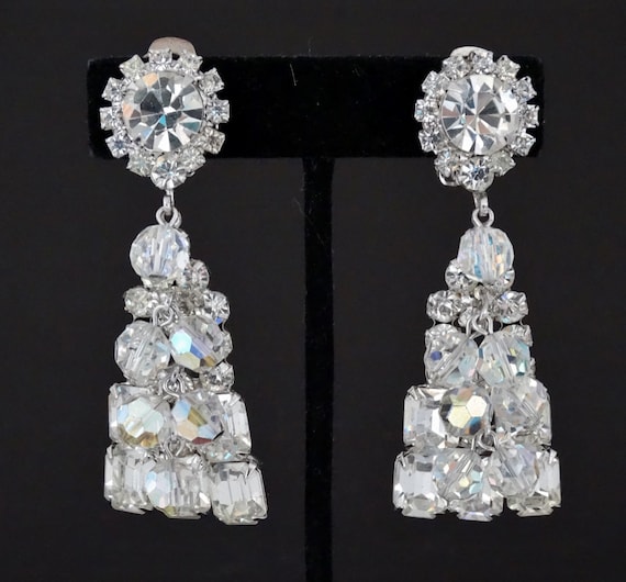 Dazzling Dramatic Vintage D&E JULIANA Rhinestone … - image 1