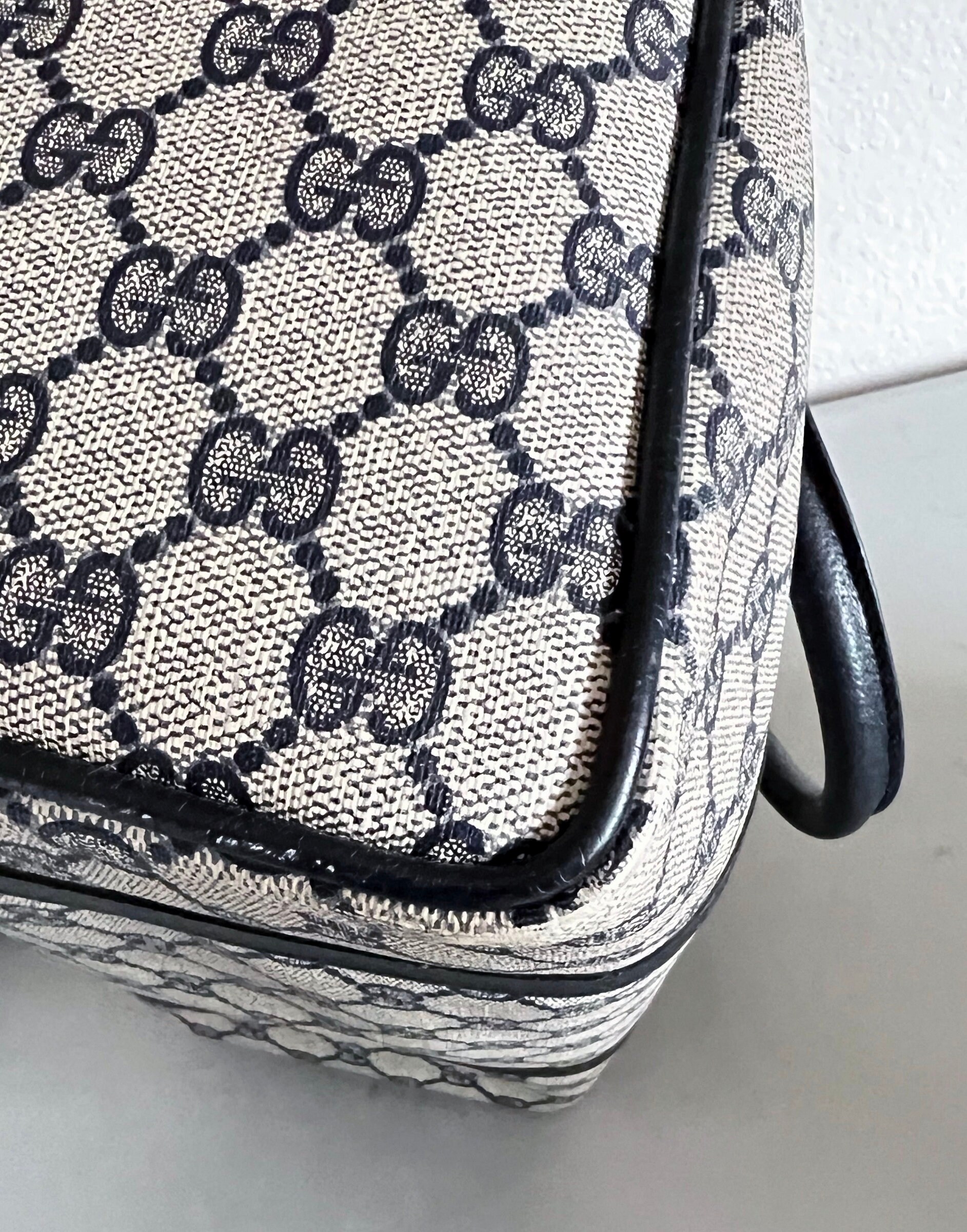 Vintage GUCCI Boston Bag - Sherry Line - GG Monogram