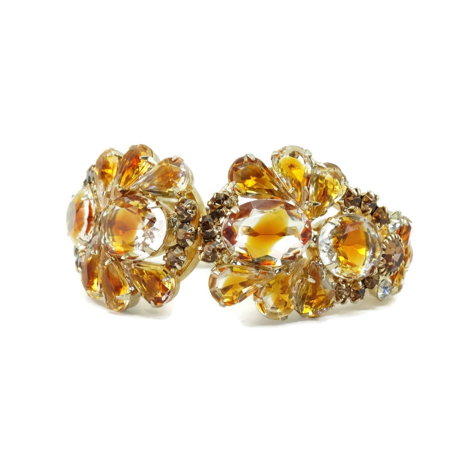 Bracelet Juliana avec strass des années 1950 | Manchette